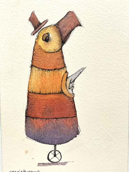 Small Migrantes - Original illustrations - 6 x 8 framed