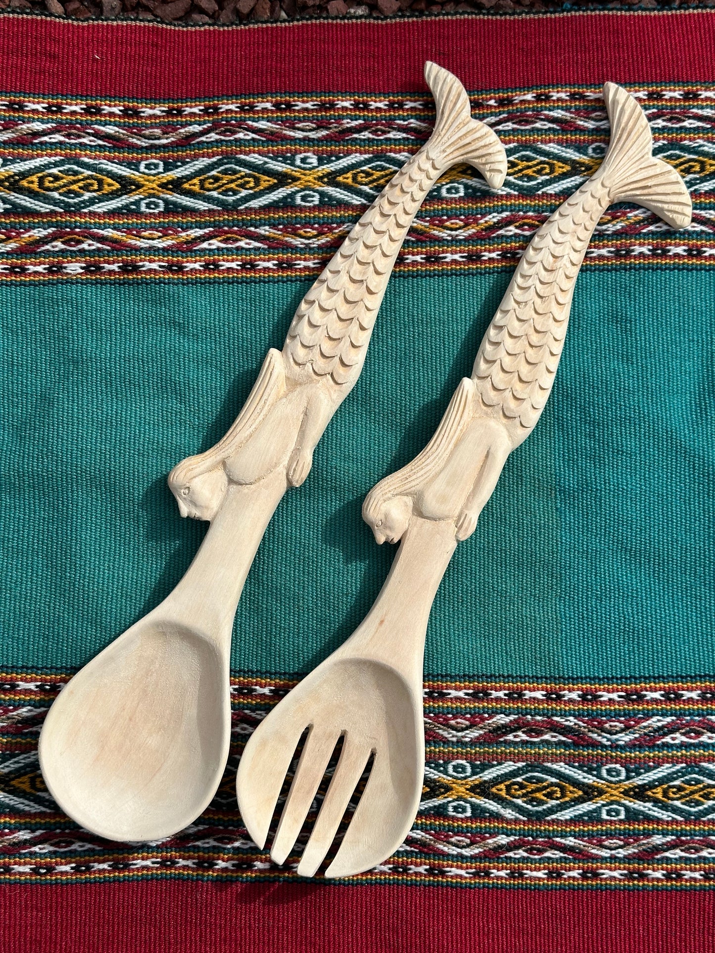 Wooden Utensil Set - mermaid