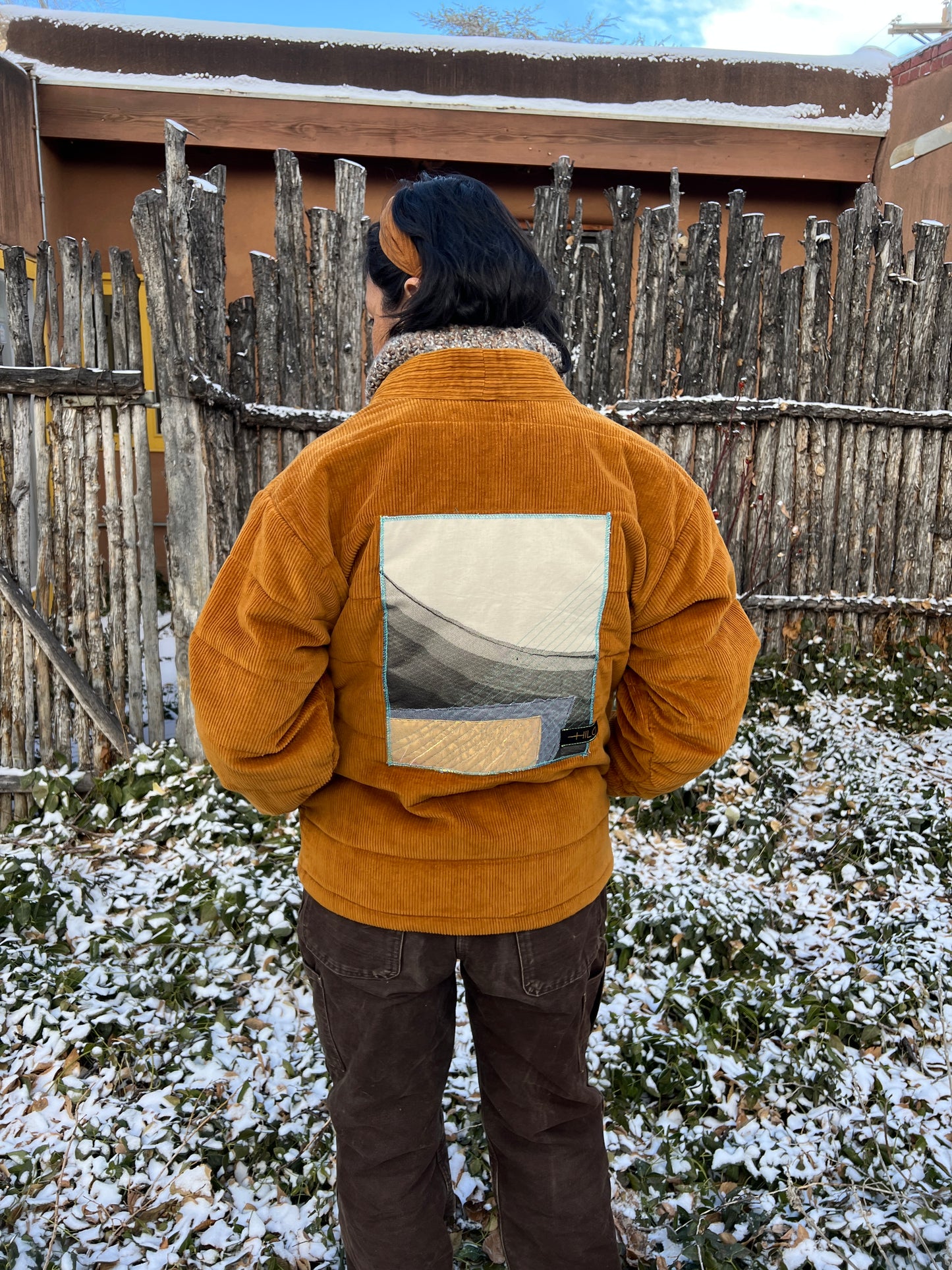 Corduroy & Fleece lined - Kimono Blazer - tie front