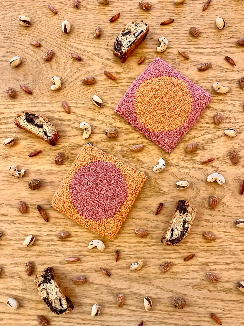 Coasters - salmon & melon