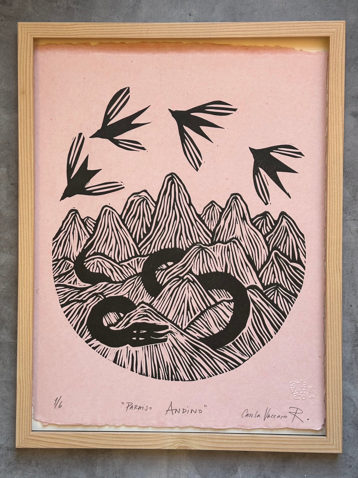 Paraiso Andino - Lino Print 11.5" x 15"