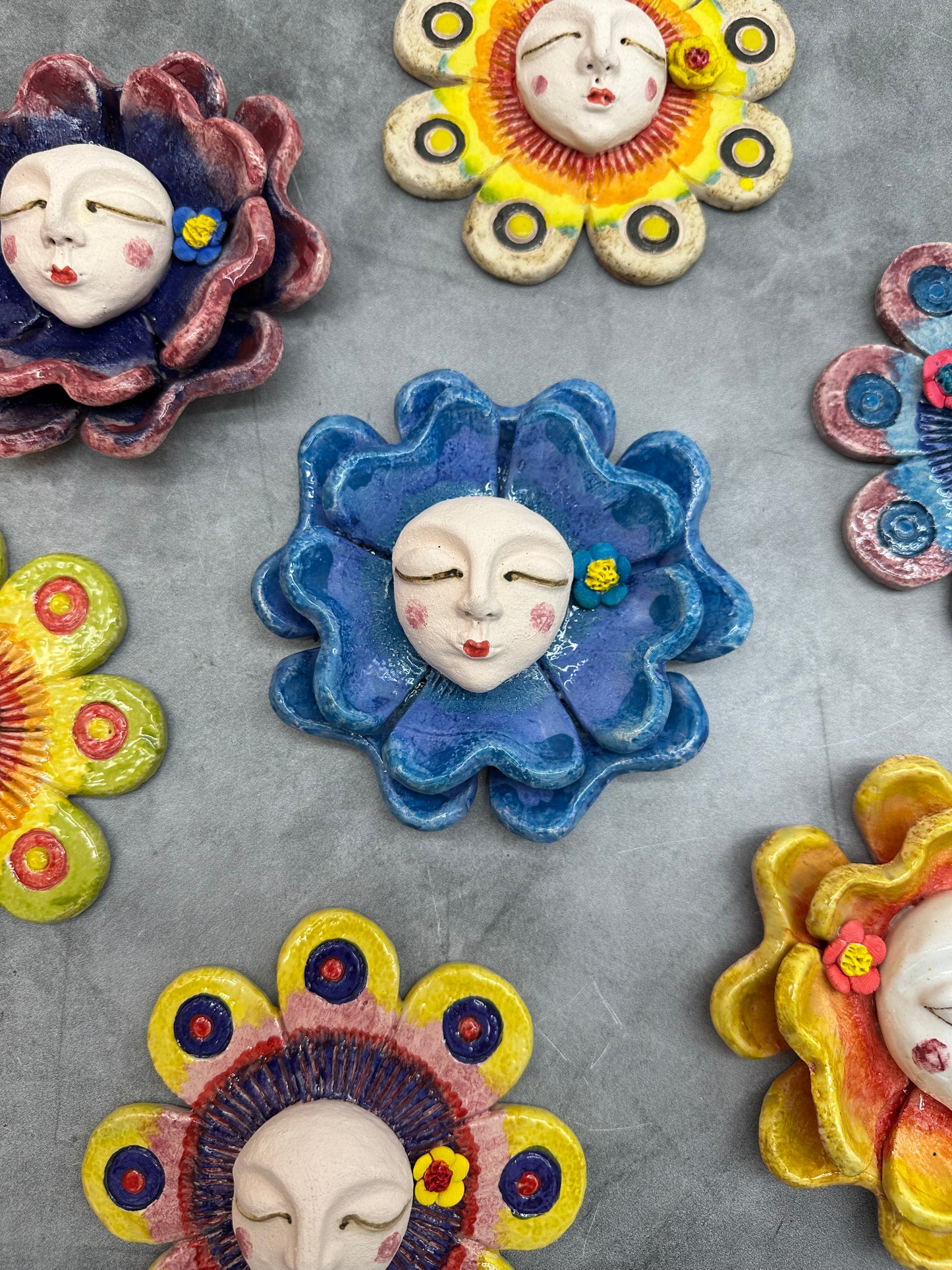 Mascaras en Flor ~ clay art wall