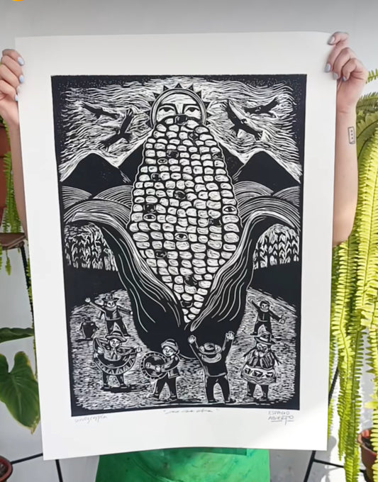 La Cosecha ~ Linocut Print - 19.5” x 27.5”