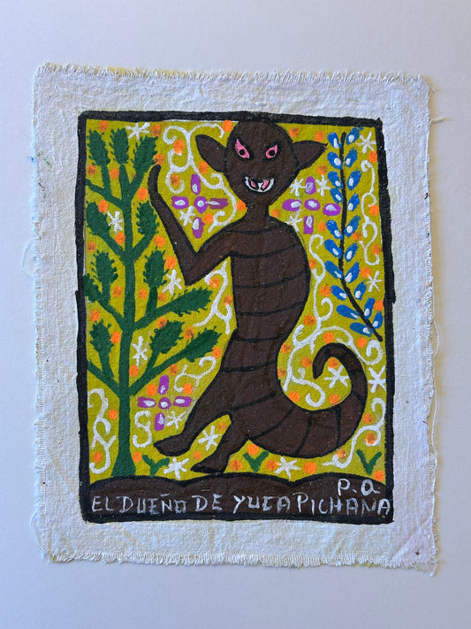 El Dueño de Yuca Pichana - painting on canvas 6” by 7”