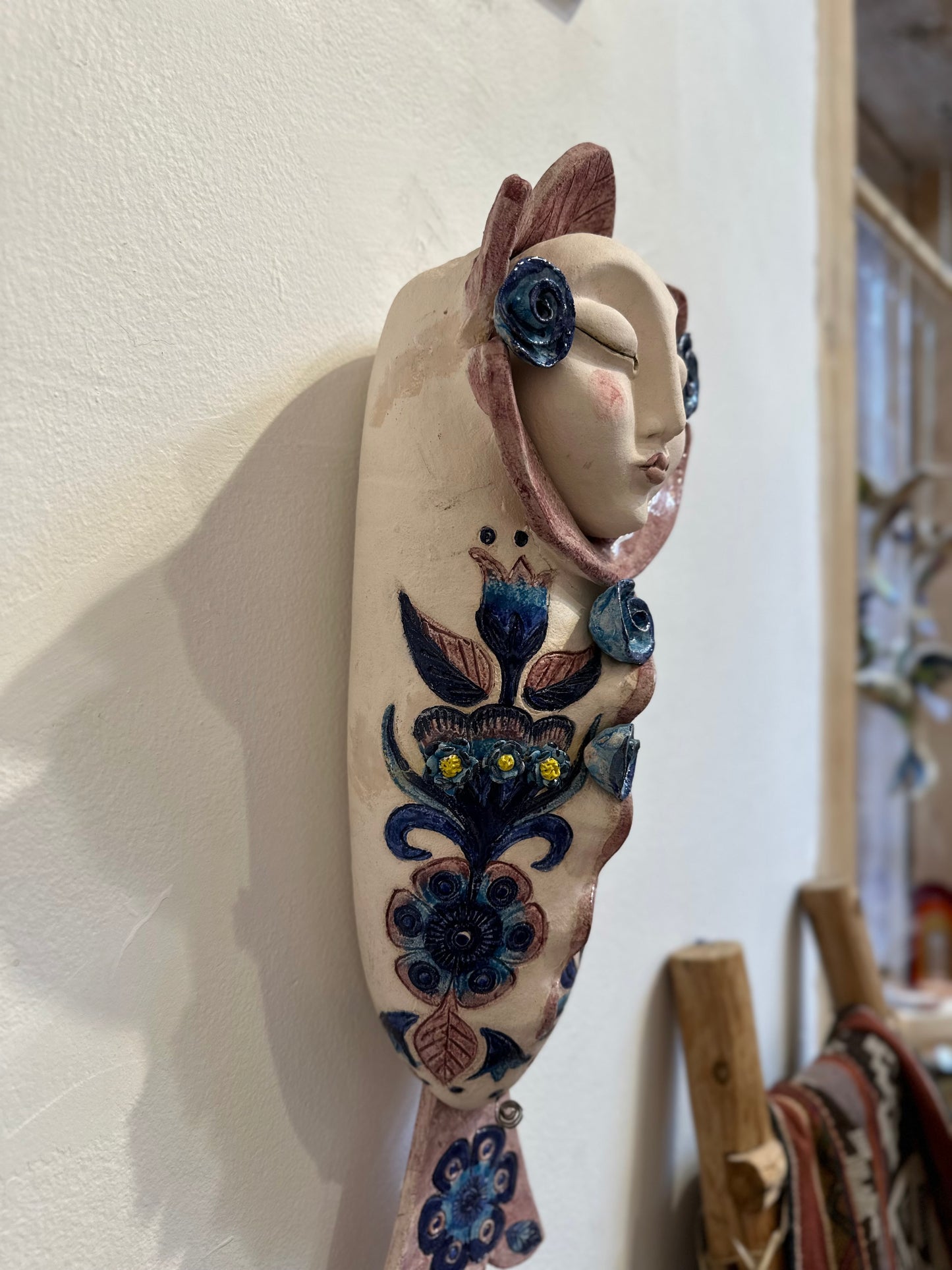 Wawa with fish tail ~ art wall sculpture