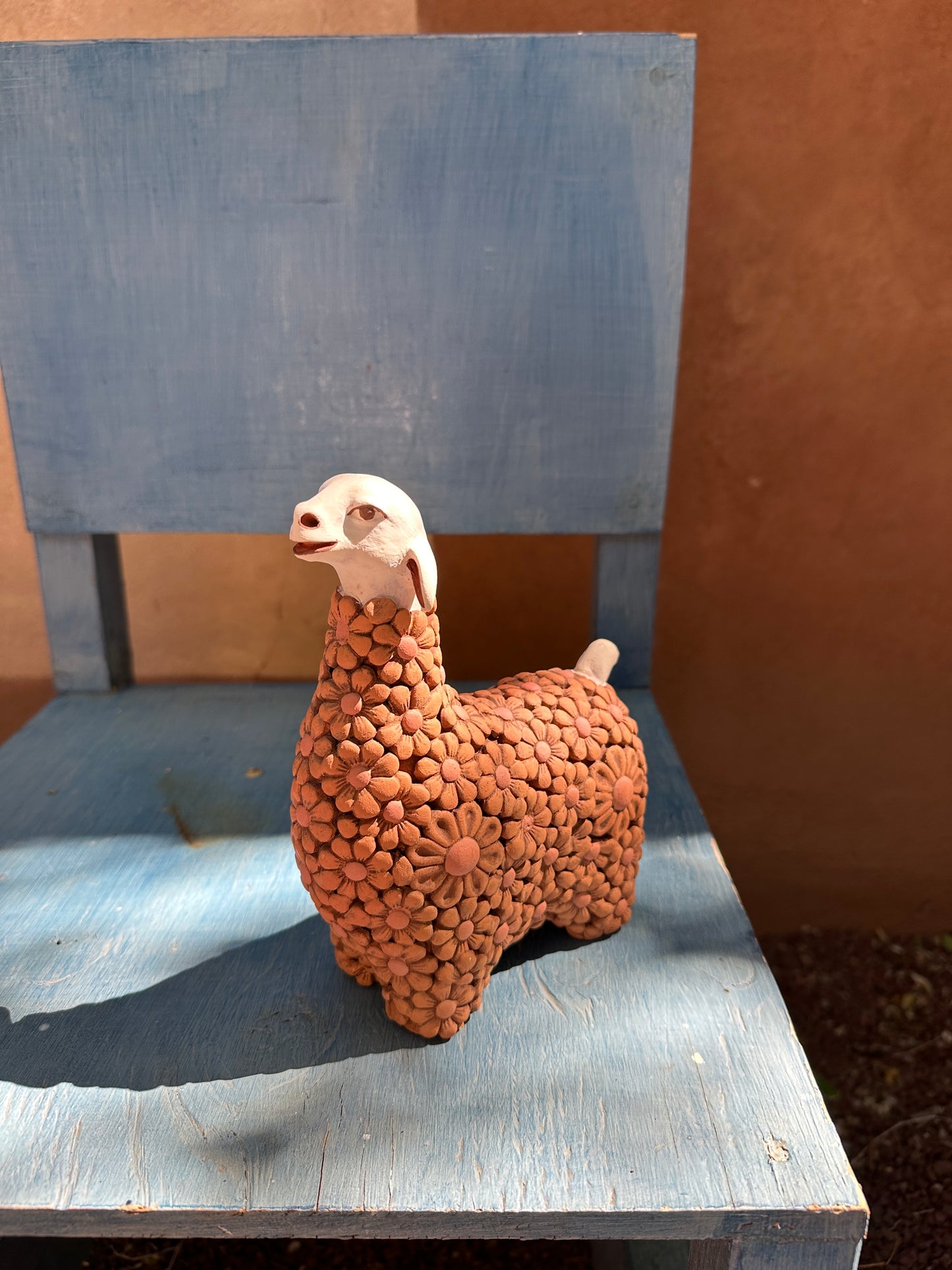Large Llama with Flowers