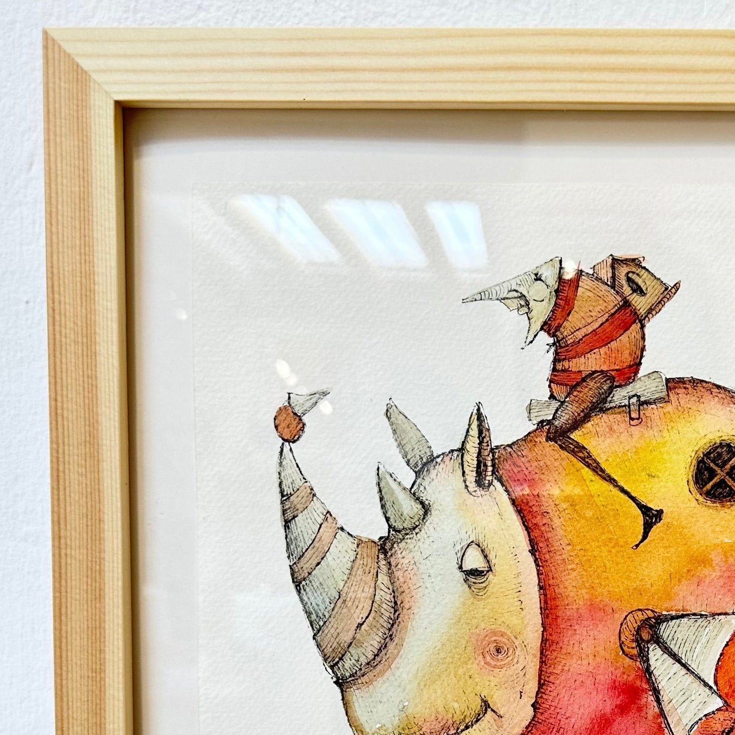 Small Migrantes - Original illustrations - 6 x 8 framed