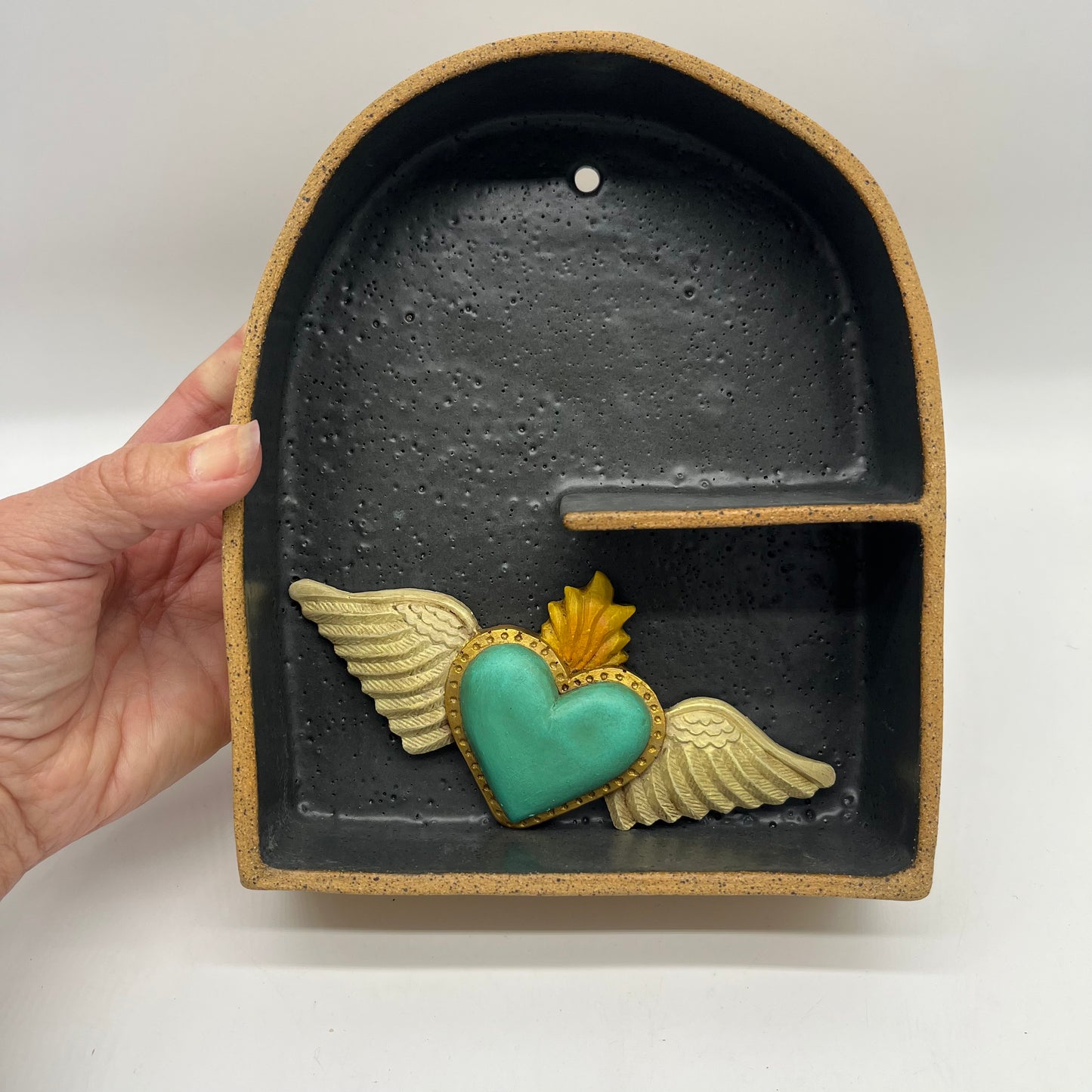 Treasure Shelf, Altar - Speckled and Charcoal