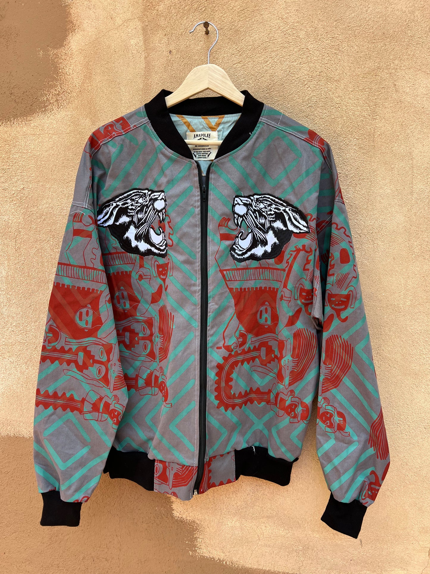 Cotton Drill Jacket ~ Screen Printed ~ Large