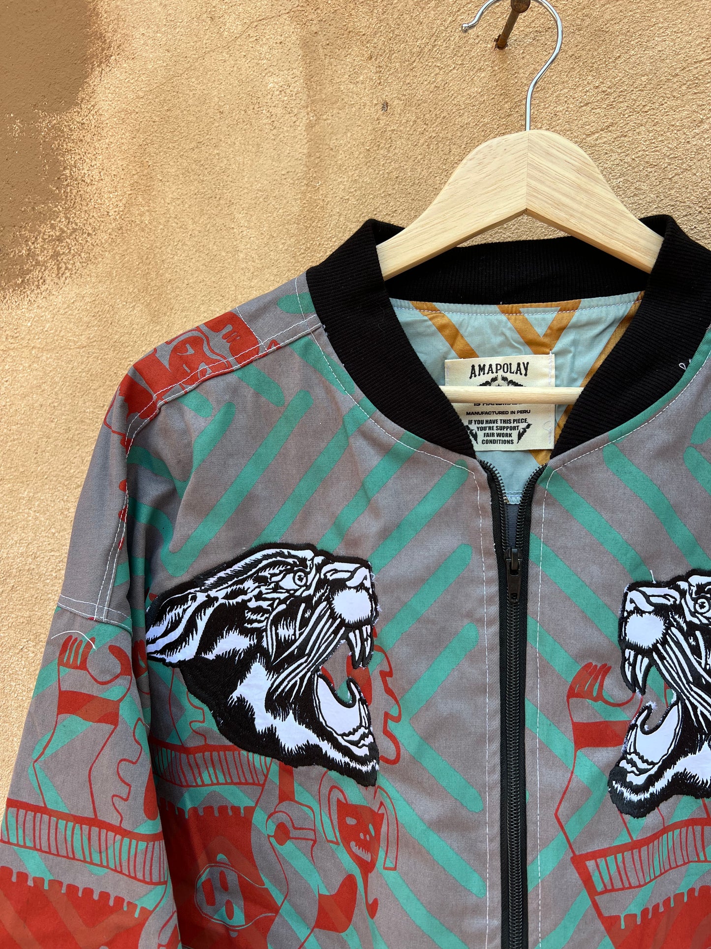 Cotton Drill Jacket ~ Screen Printed ~ Large