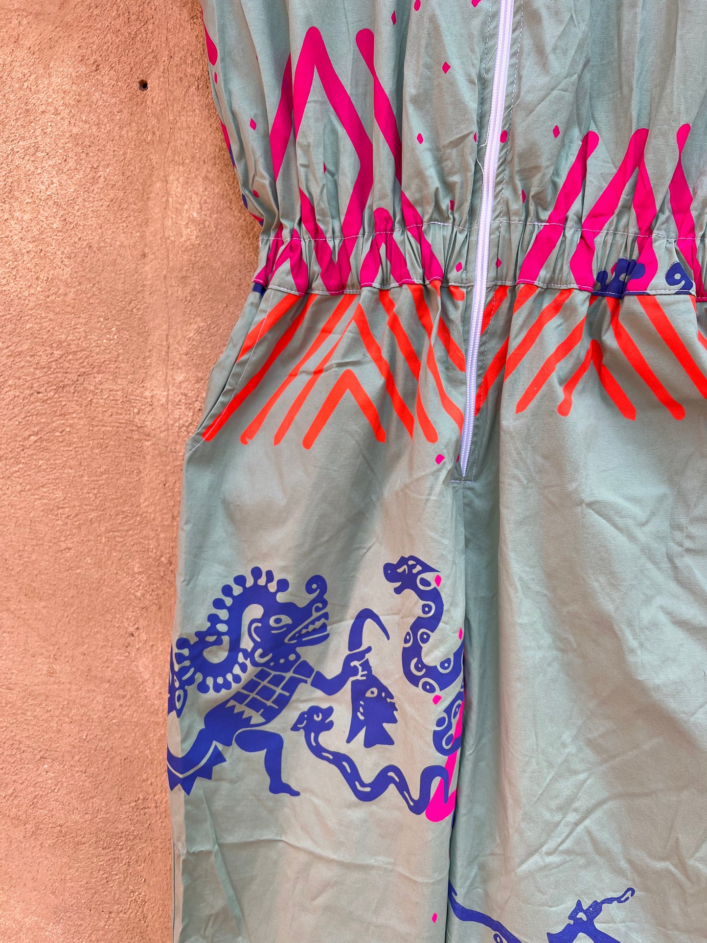 Screenprinted jumpsuit - Upcycled - Medium