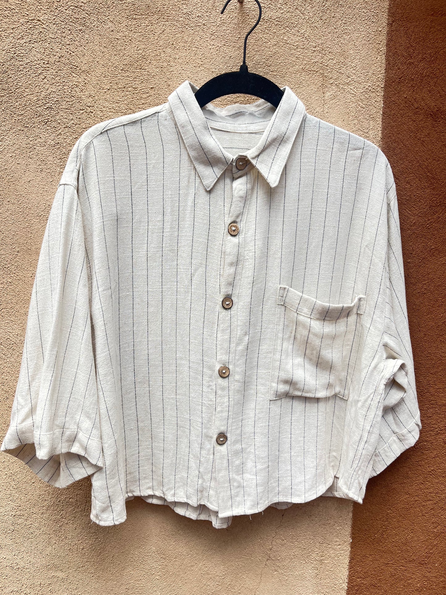 Top - Linen - Pinstripe