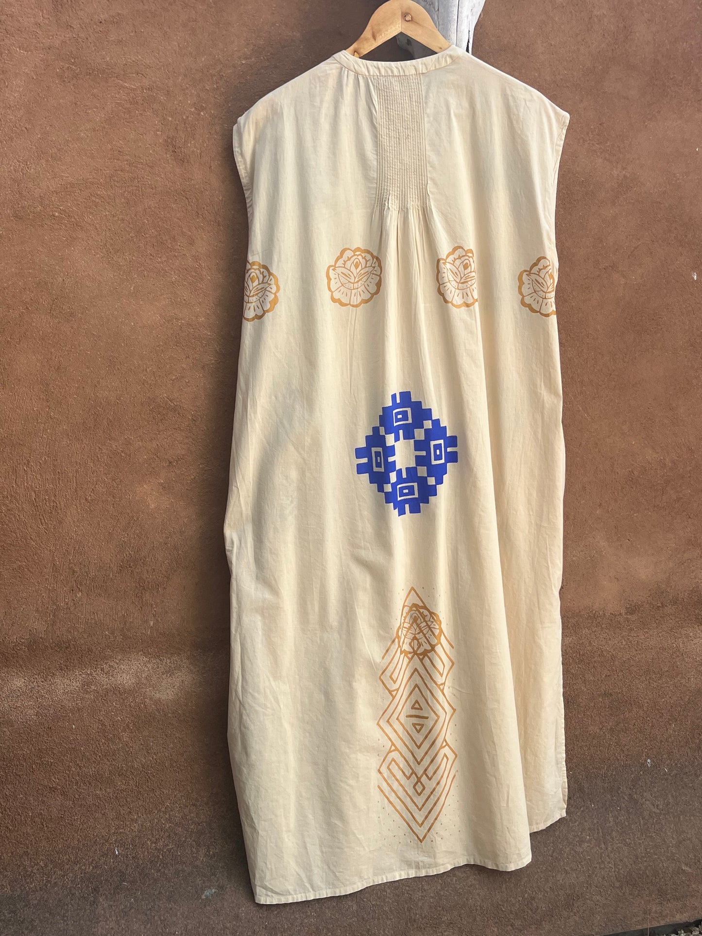 Screenprinted Oversized Sleeveless Dress - Upcycled