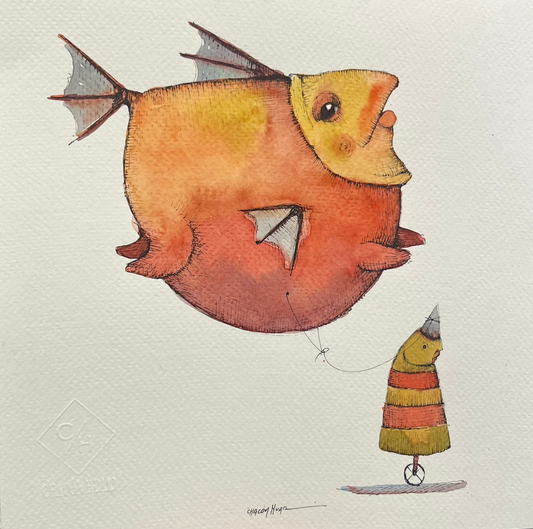 Migrantes - Original illustrations - 10x10 framed