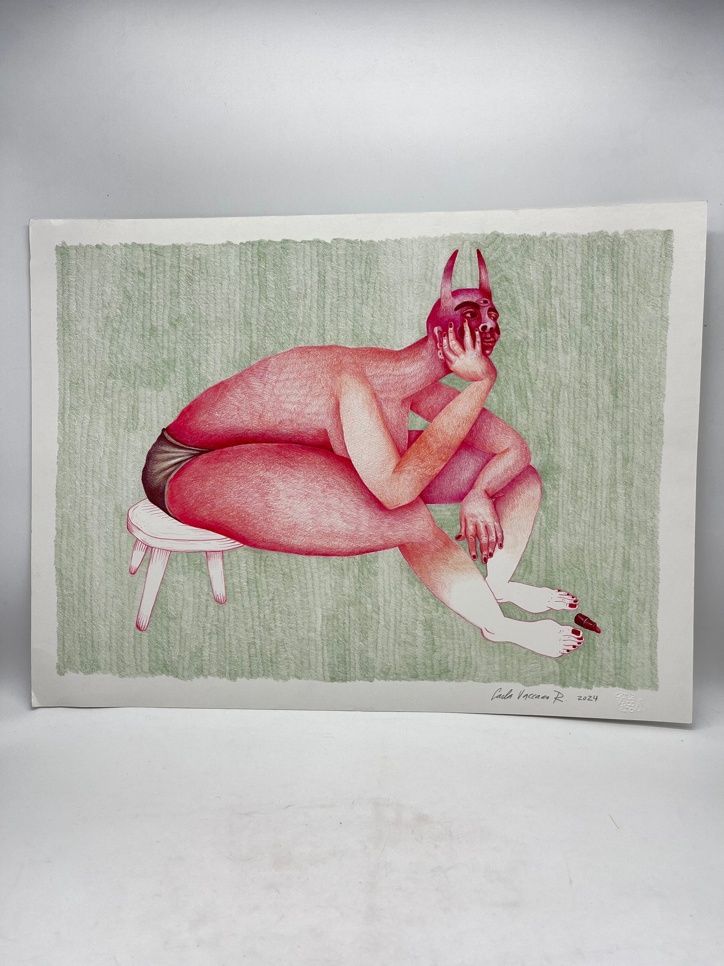 Tengo un Proyecto - color pencils on cotton paper - 18x24