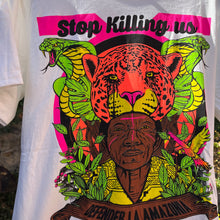 Load image into Gallery viewer, Amapolay T-shirt - Stop Killing us - XL
