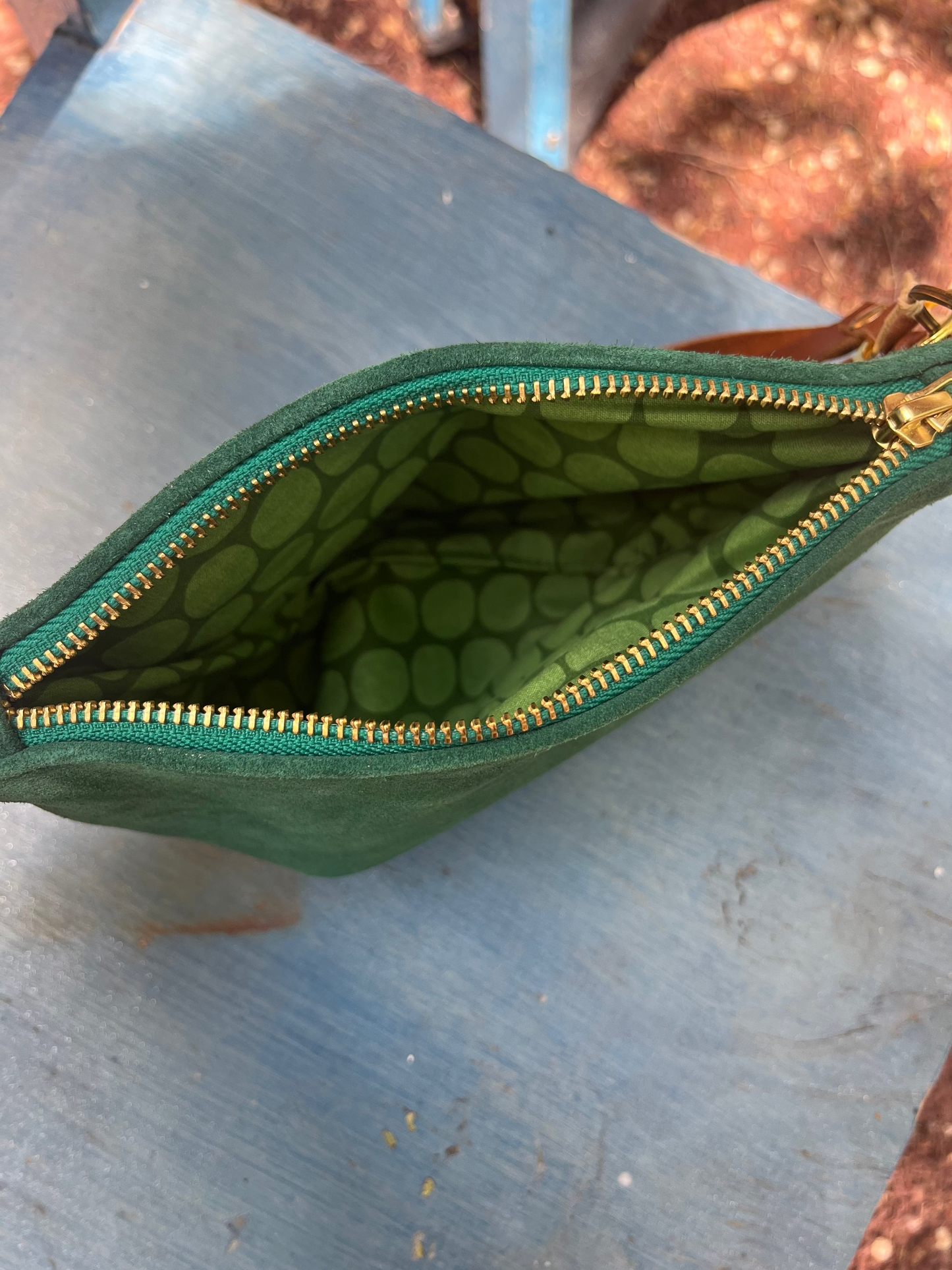 Leather and Suede Wristlet Pouches