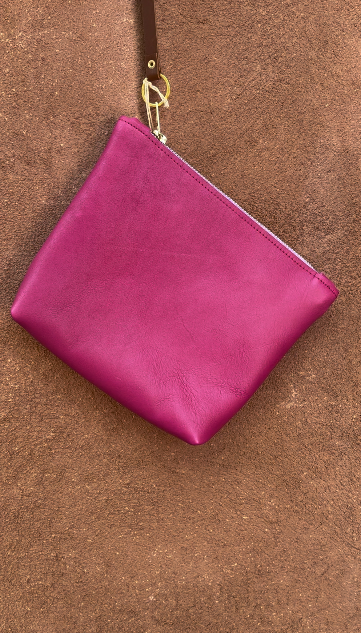 Leather and Suede Wristlet Pouches