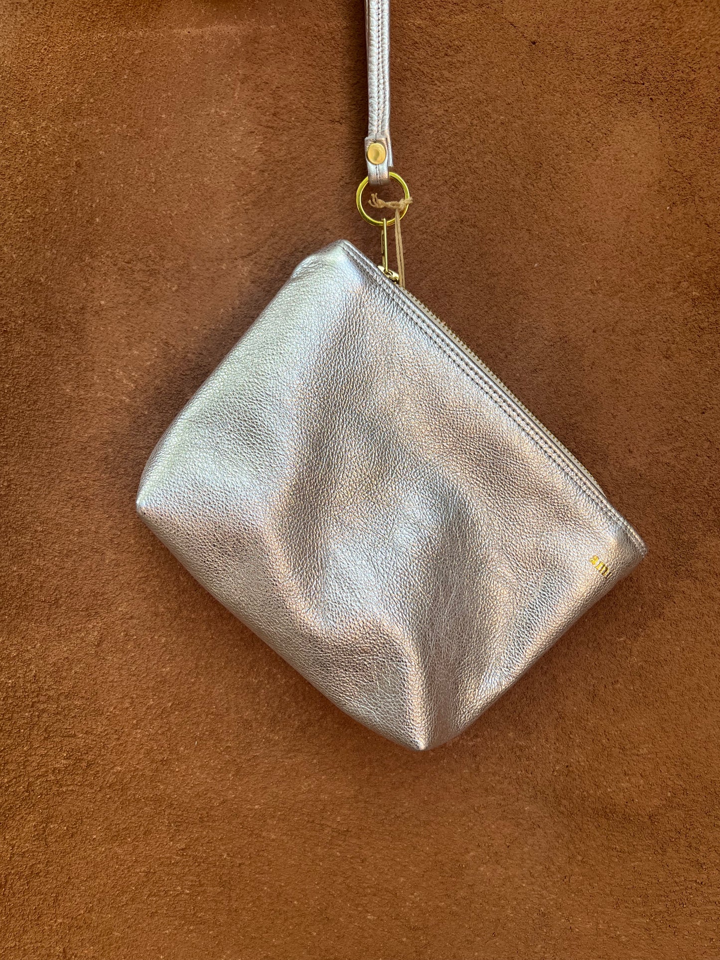 Leather and Suede Wristlet Pouches