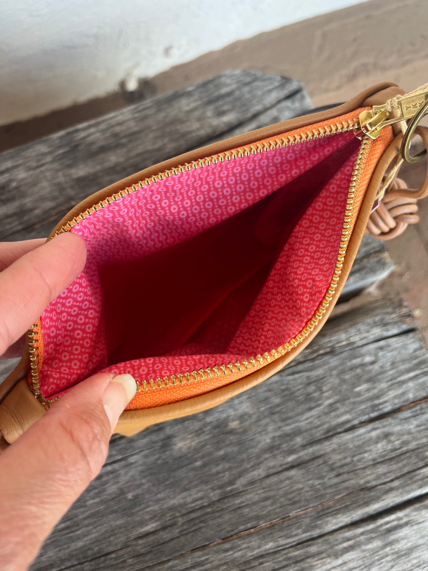 Leather and Suede Wristlet Pouches