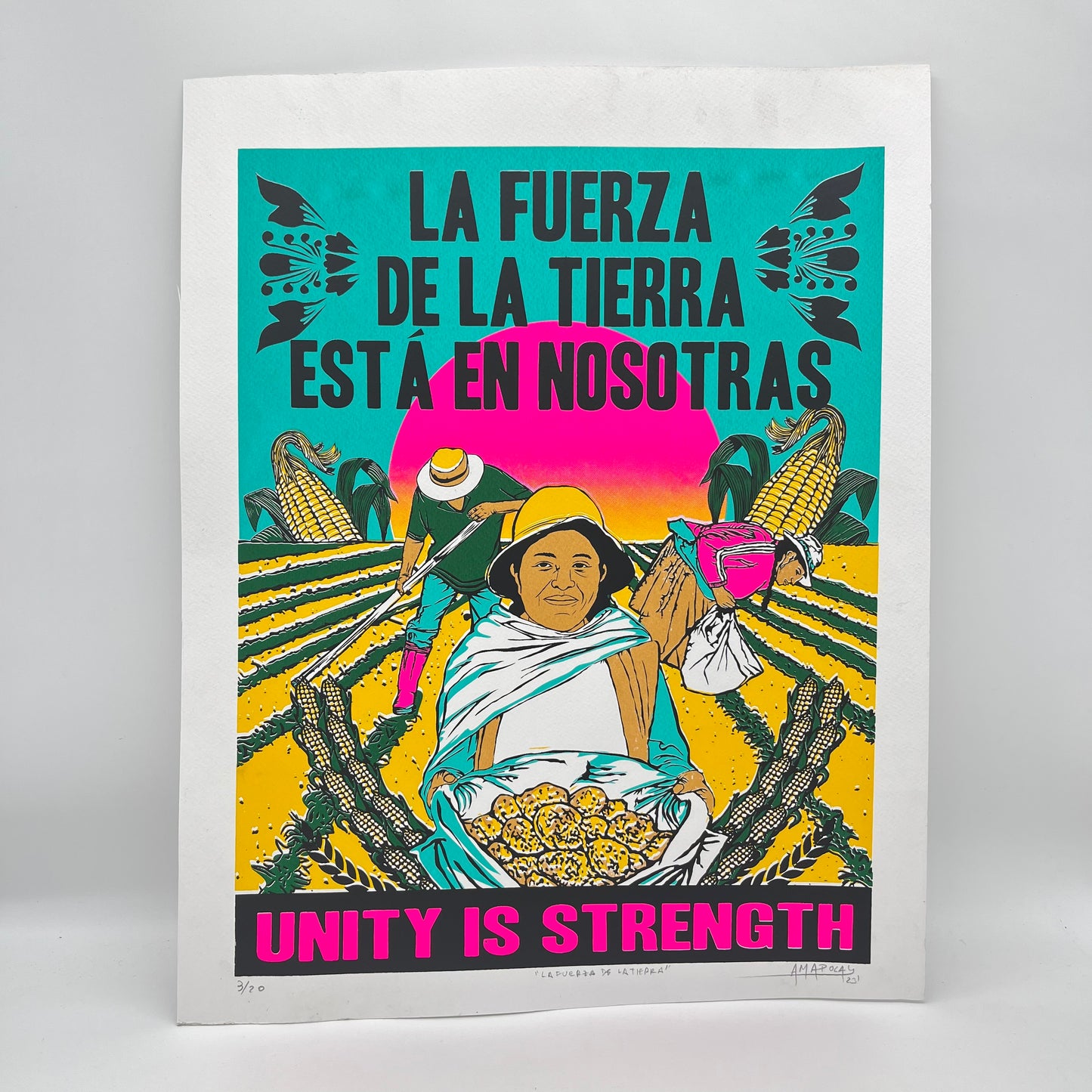 Unity is Strength ~ Serigraphy 14x20 inches