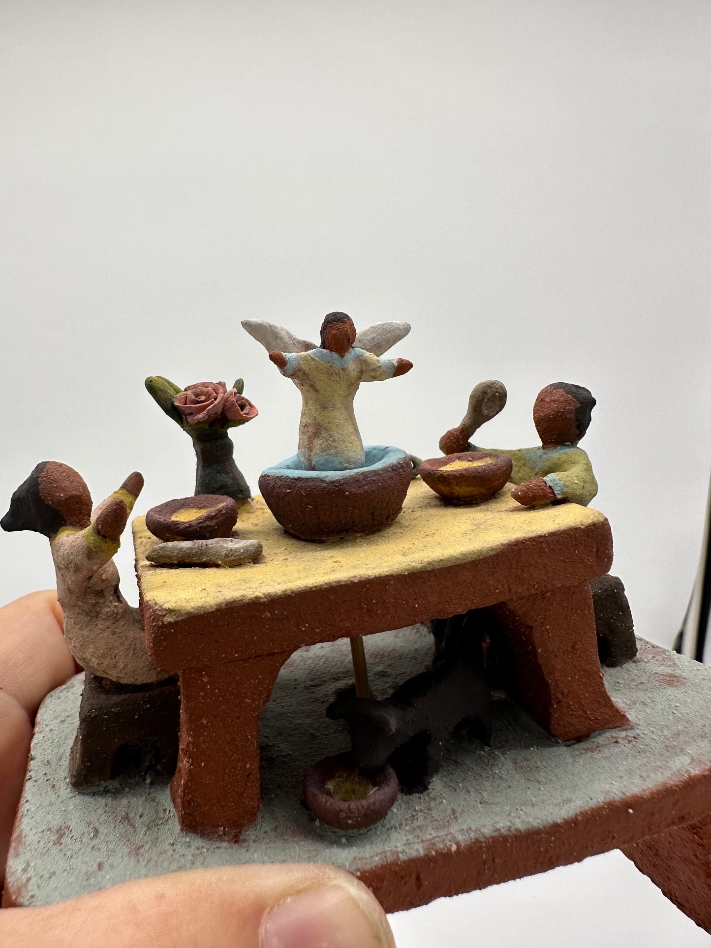 Dinner time Miniature Sculpture - Angel spins