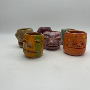 Face Mezcal Cups - Red clay