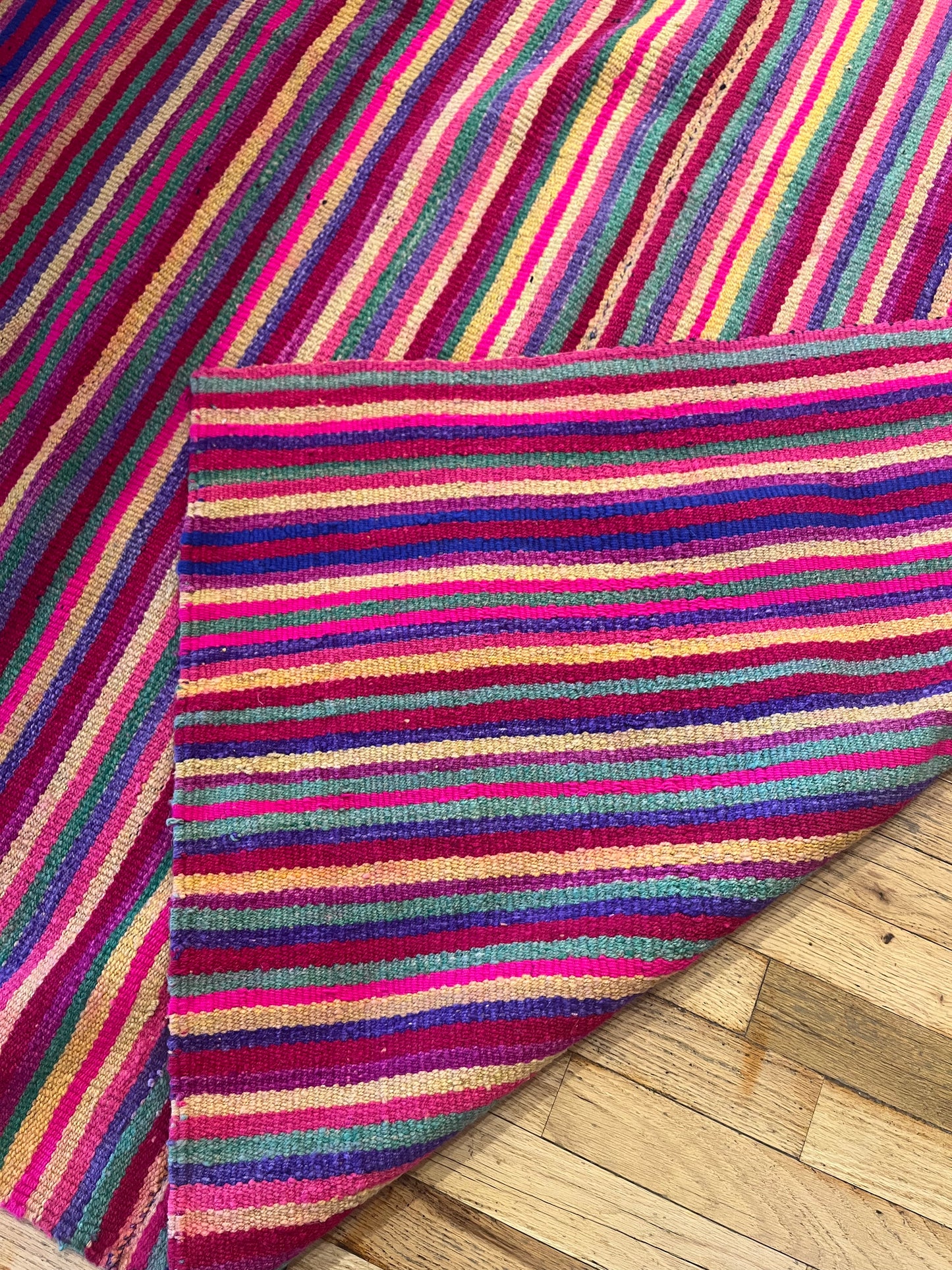 Thick Blanket / Rug ~ Andean textiles - 58” x 60”
