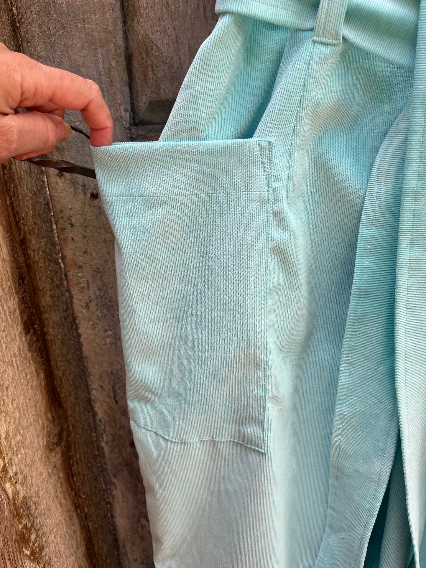 Jumpsuit - Sky Blue Corduroy - Short sleeves