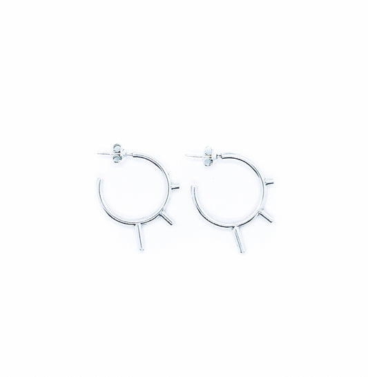 Hoops 3 Peaks ~ Sterling Silver