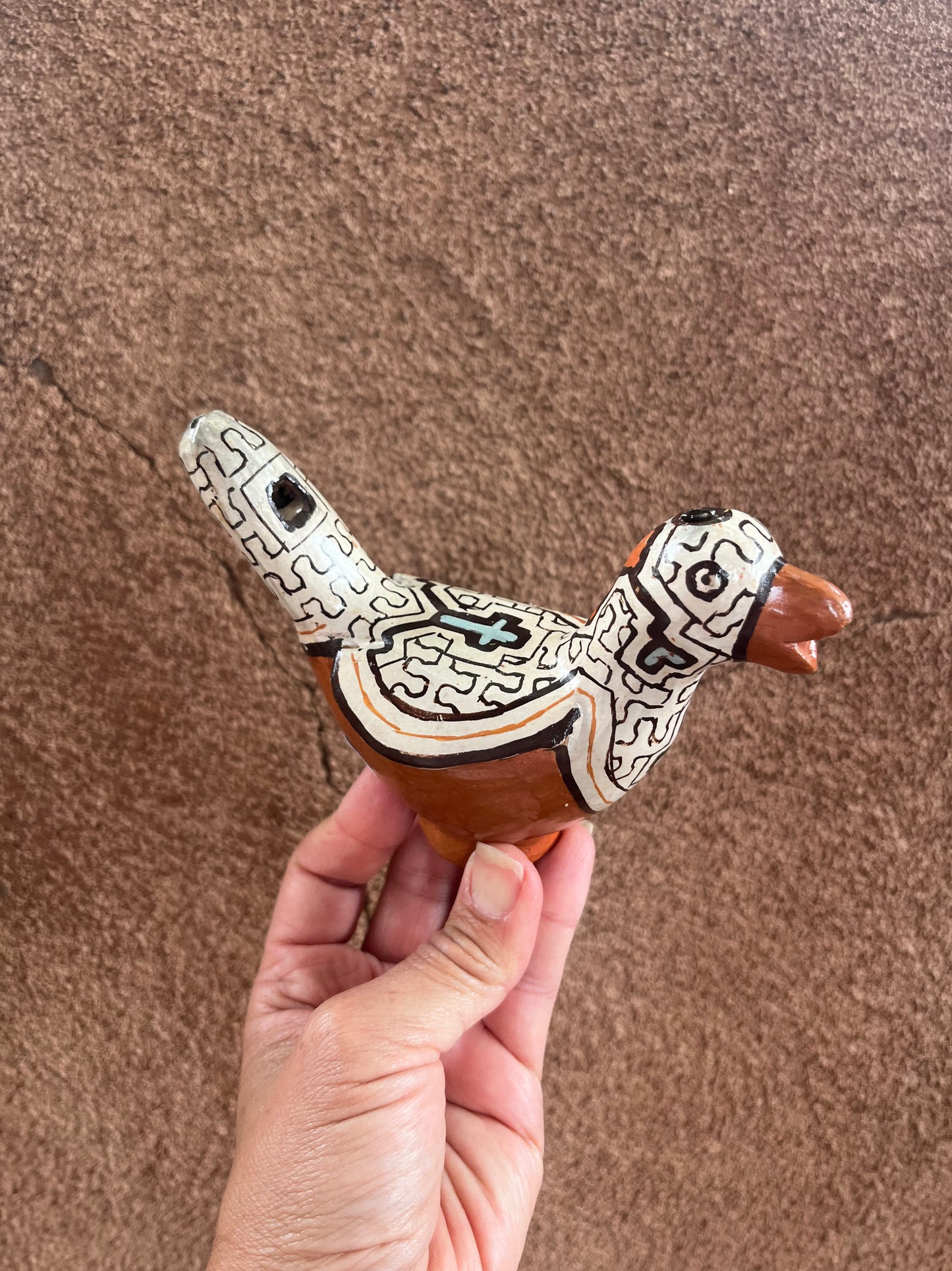 Shipibo Ceramic ~ bird whistle ~ 3 colors