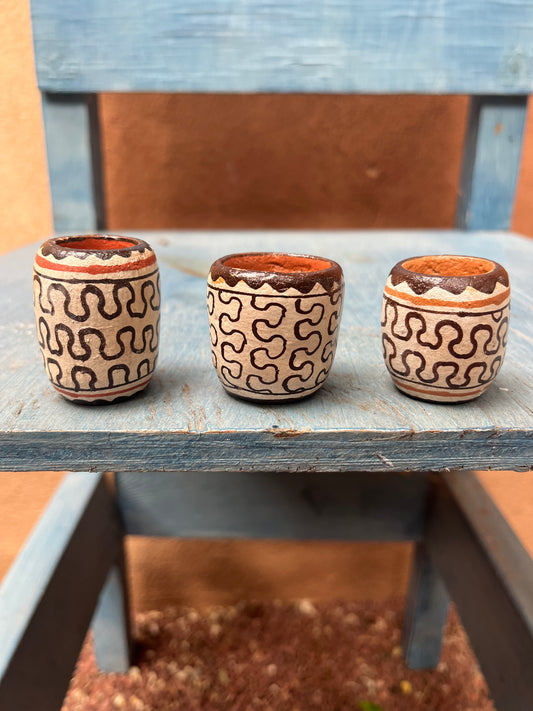 Shipibo Ceramic ~ assorted tiny cups
