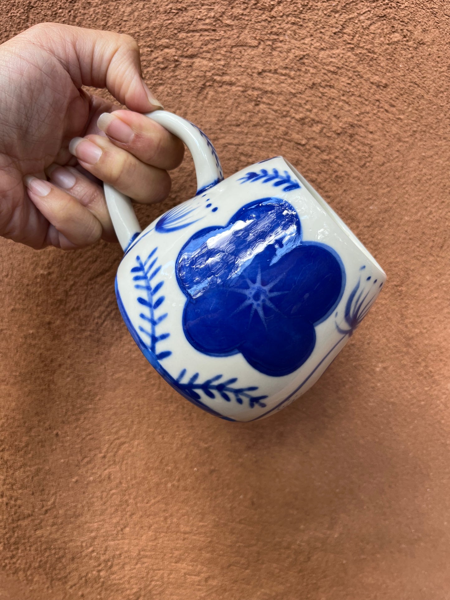 Mugs ~ handpainted ~ blue and white