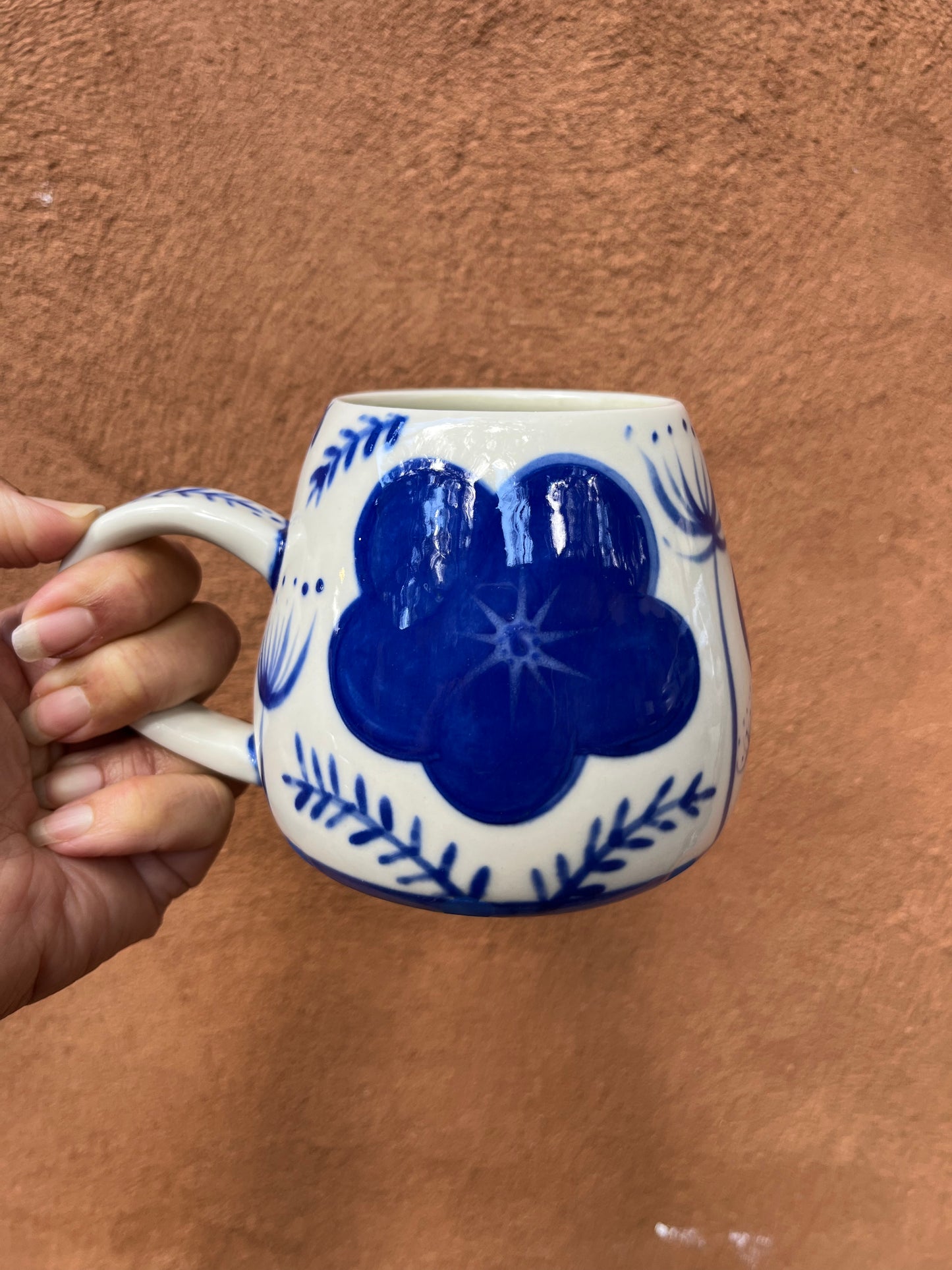 Mugs ~ handpainted ~ blue and white