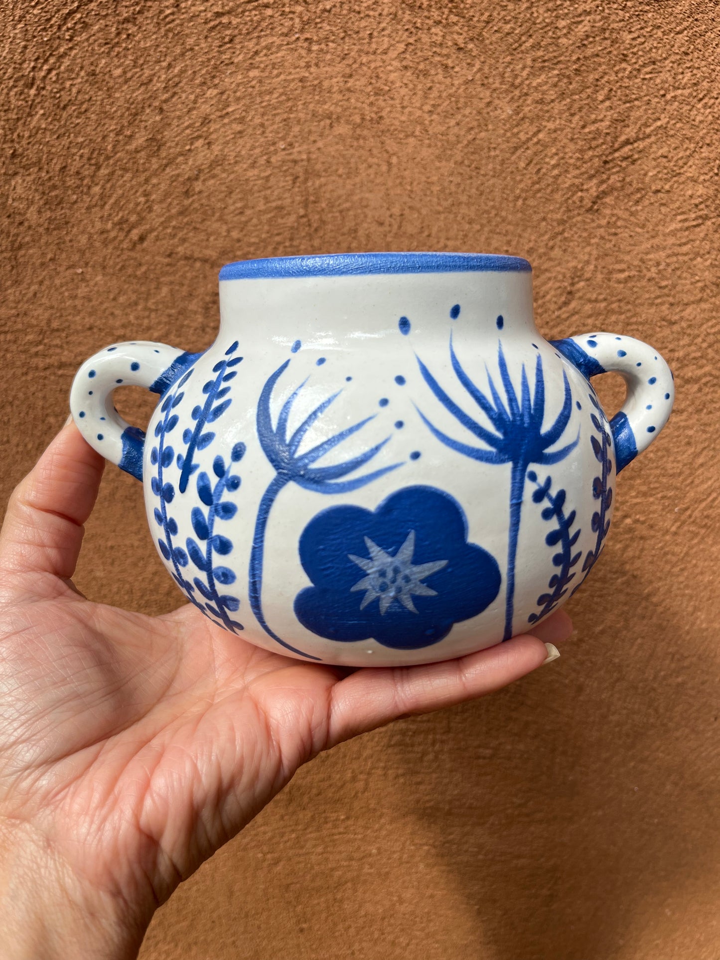 Anna Nelson ~ Vase ~ 2 sizes ~ blue and white