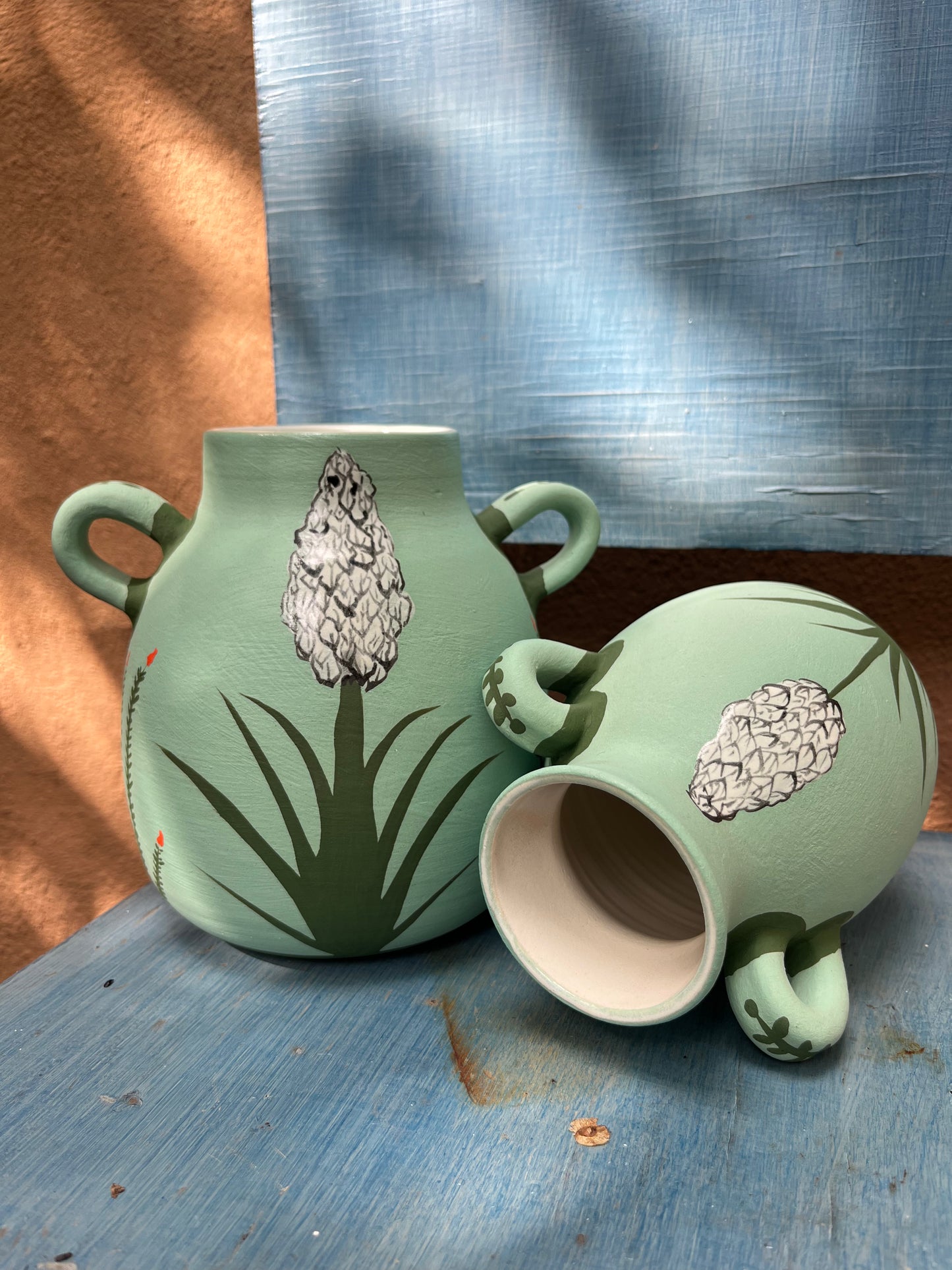Anna Nelson ~ Teal Vase ~ 2 sizes