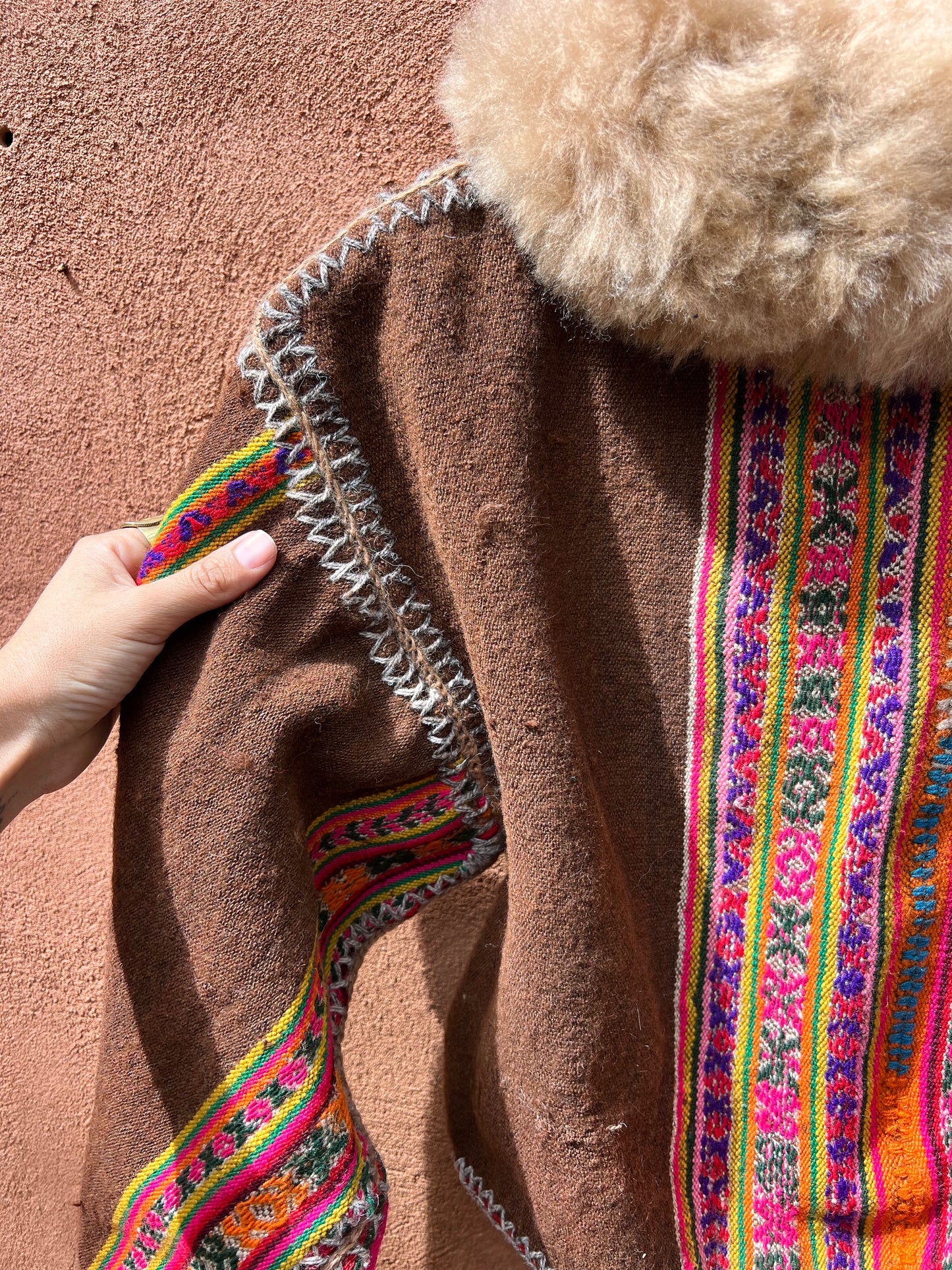 Alpaca fur jacket - Upcycled Bomber Jacket - Alpaca wool