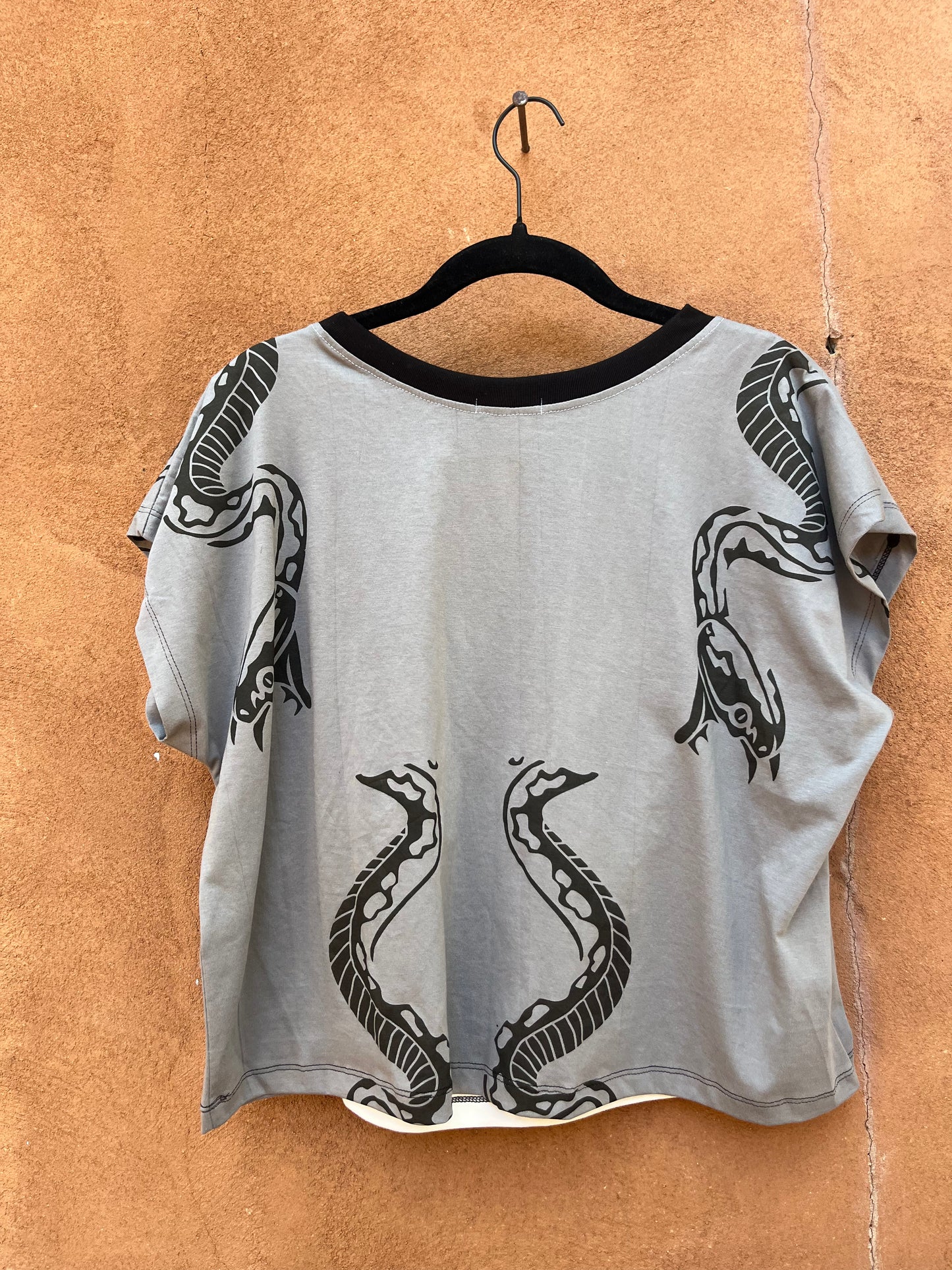 Screenprinted Box top ~ Med ~ Knit