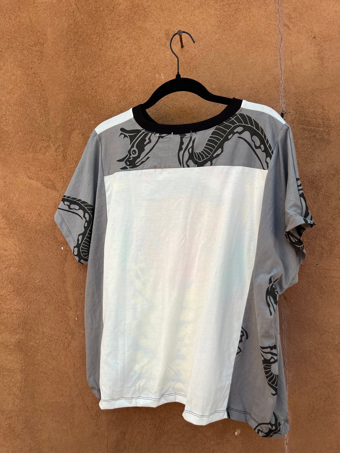 Screenprinted Box top ~ L ~ 100% Raw cotton blend