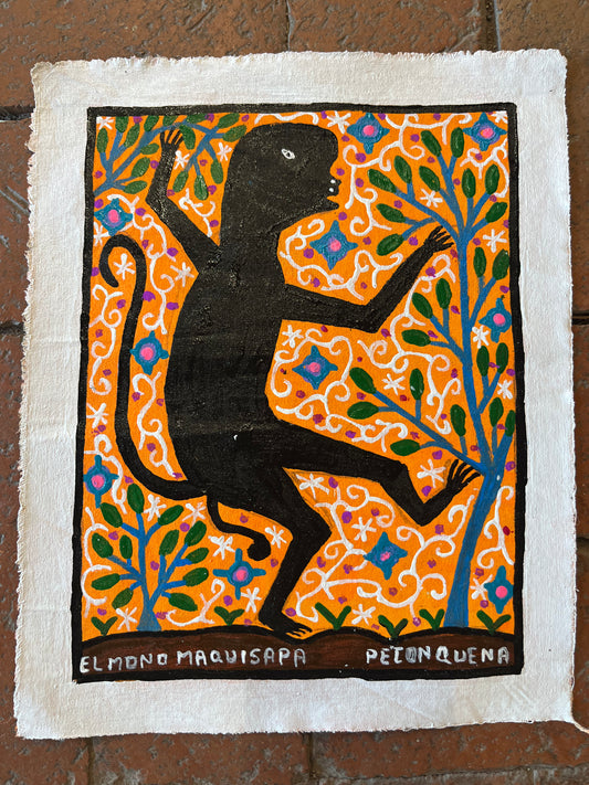 El Mono Maquisapa ~ painting on canvas ~ 11 1/2 x 9 1/4