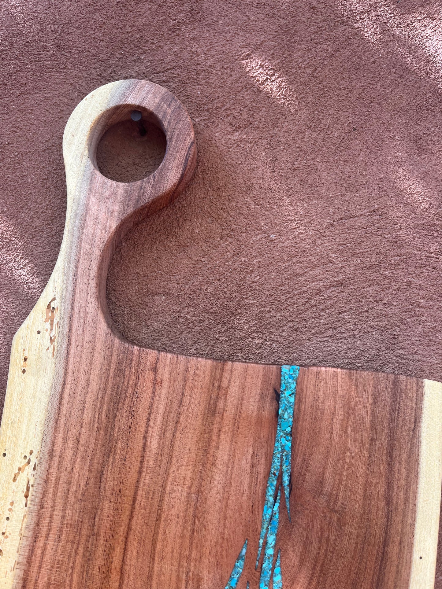 Live Edge Mesquite - with Kingman Turquoise inlay