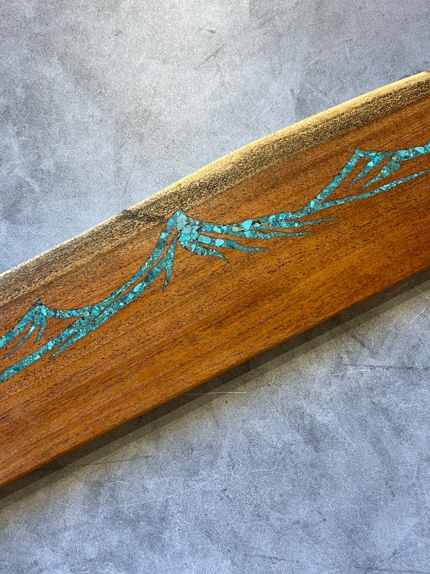 Magnetic Knife block ~ Kingman turquoise - Mountains design