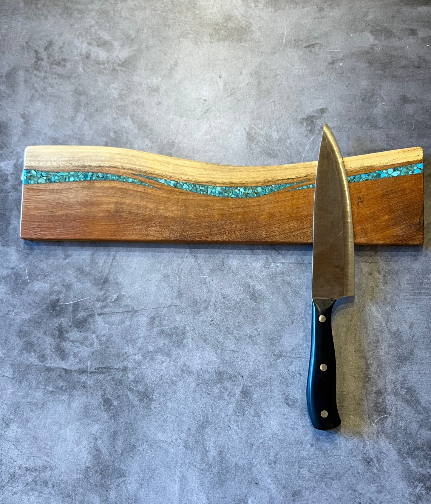 Magnetic Knife block ~ Kingman Turquoise