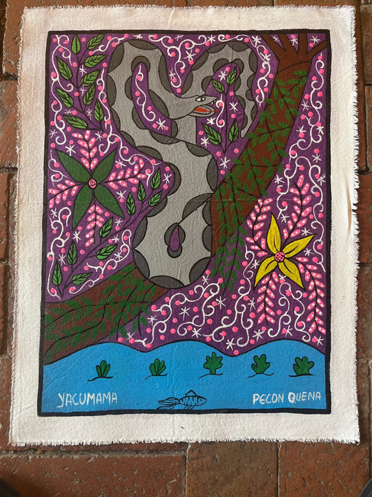 Yacumama ~ acrylic on canvas - 17.5” x 14”