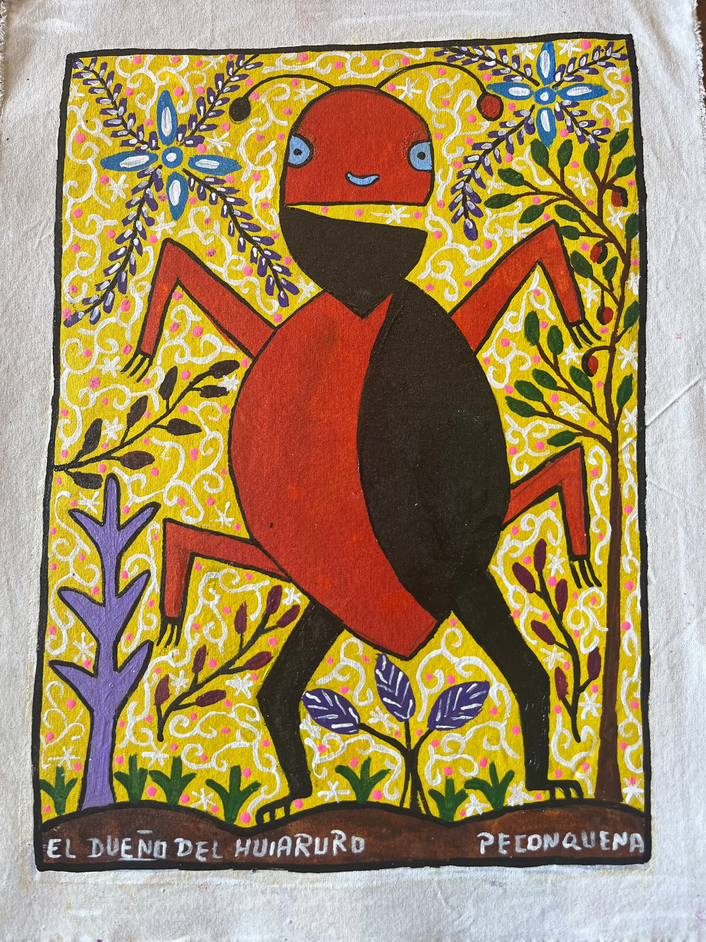 El Dueno Del Huiaruro ~ acrylic on canvas
