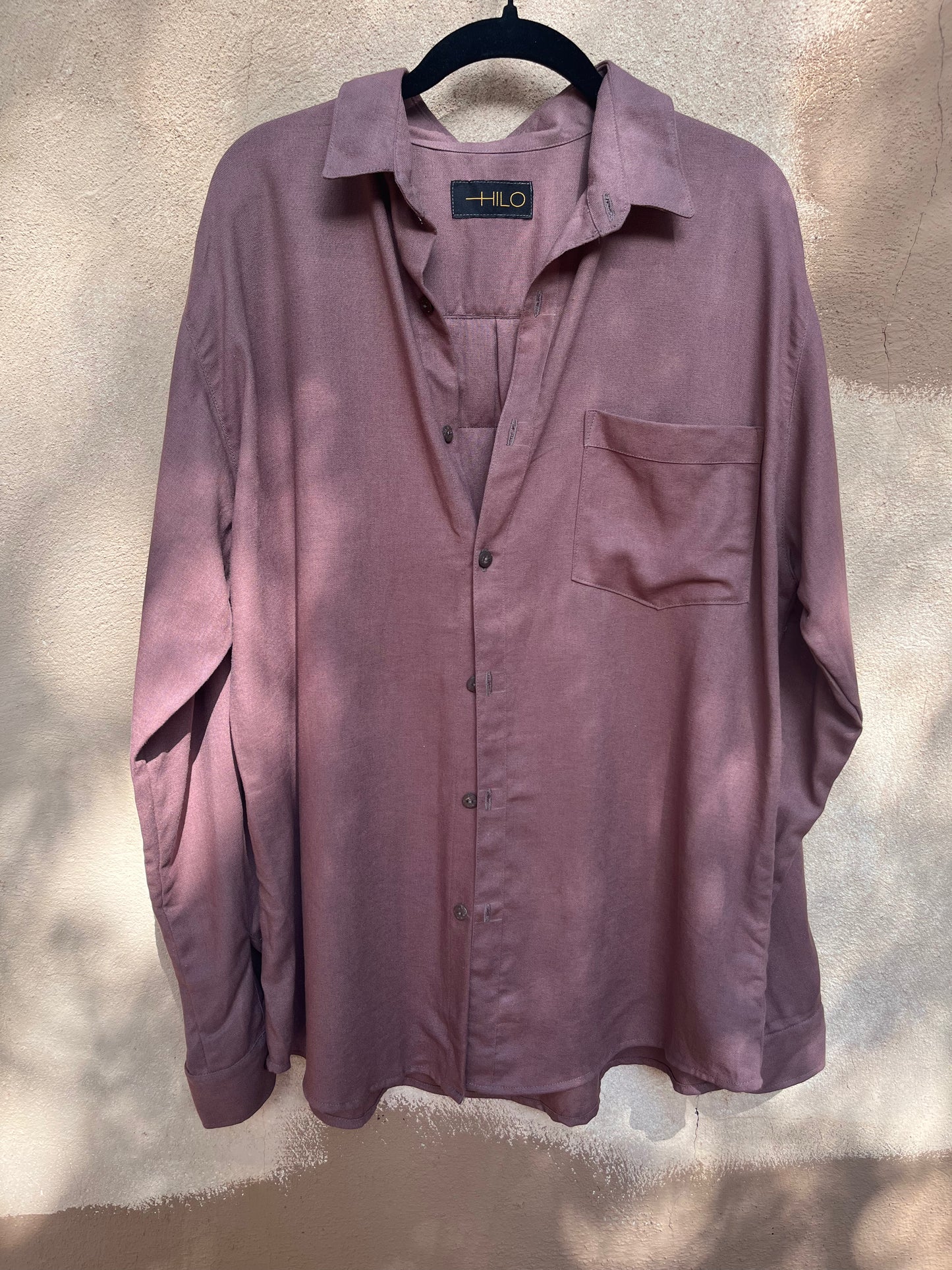 Long sleeves Shirt - Linen burgundy