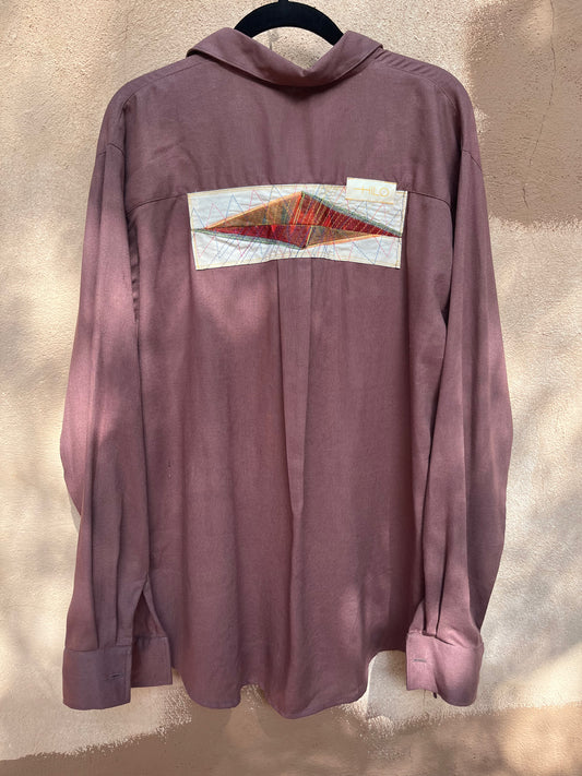 Long sleeves Shirt - Linen burgundy