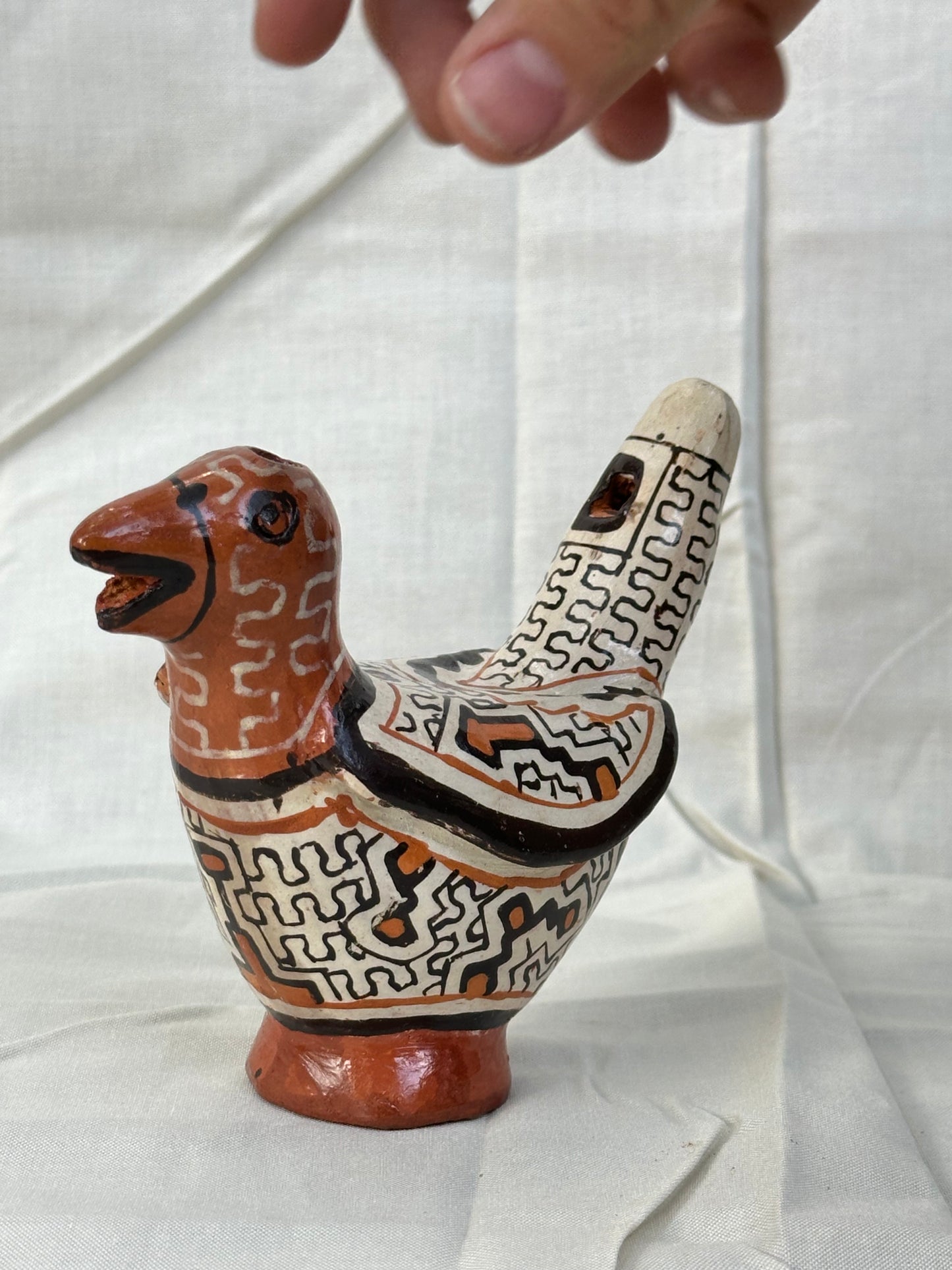 Shipibo Ceramic ~ bird whistle ~ 3 colors