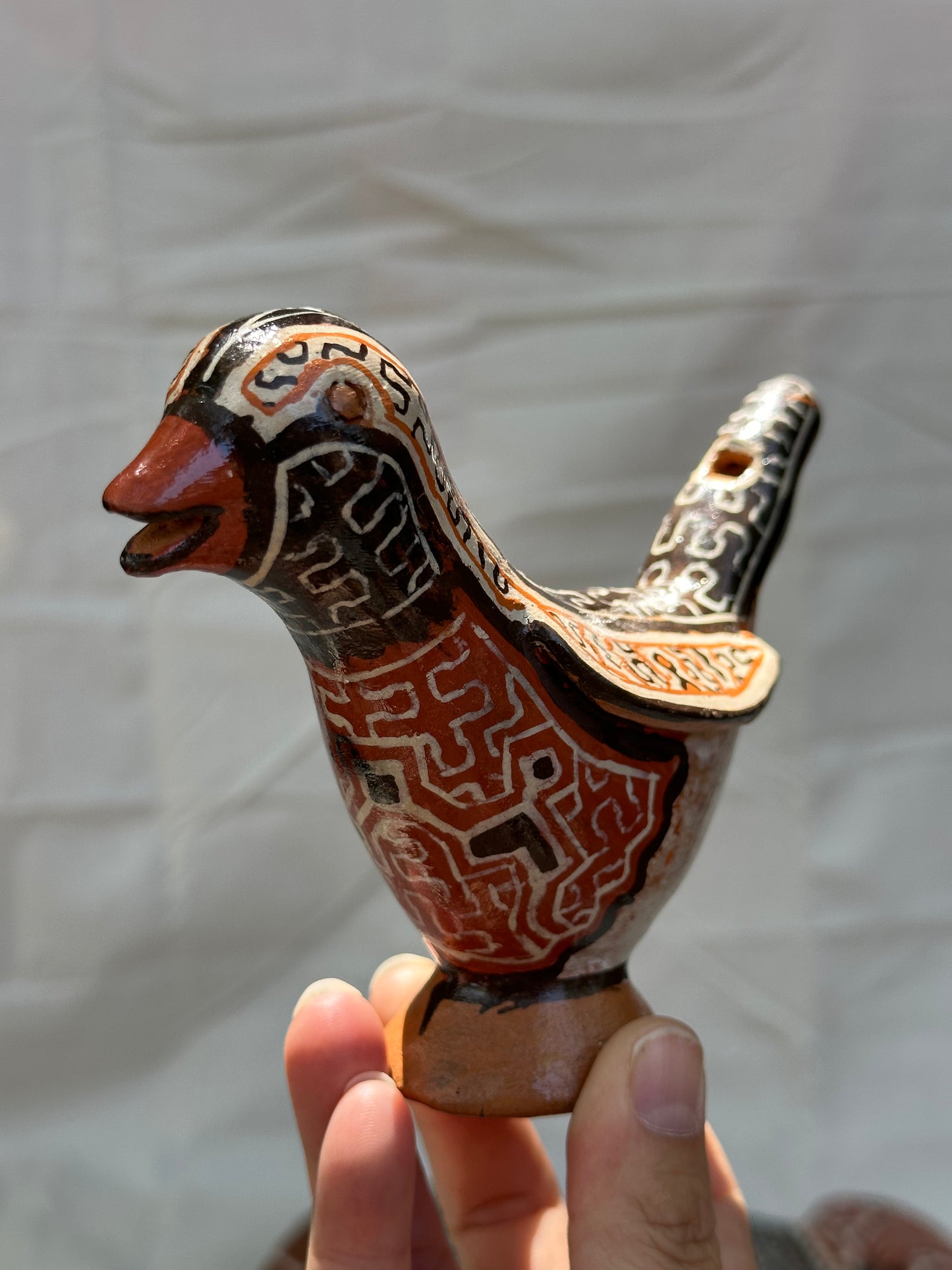 Shipibo Ceramic ~ bird whistle ~ 3 colors