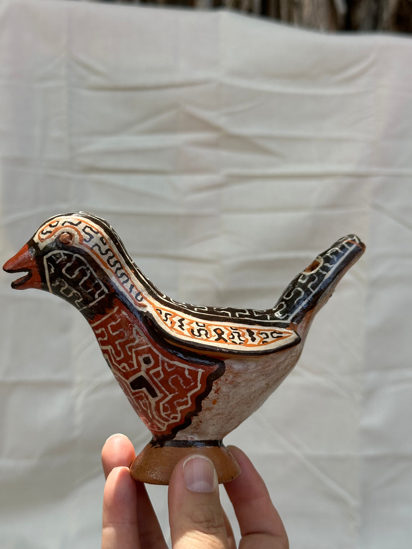Shipibo Ceramic ~ bird whistle ~ 3 colors